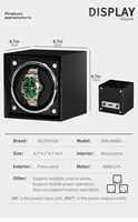 Schwarzer Single Automatic Watch Winder mit hoch glänzender Klavier farbe Luxus uhrbox für aufziehbare Herren uhr
