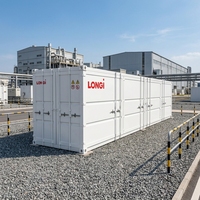 Système de production d'énergie photovoltaïque à grande échelle, temporaire ou mobile, sur réseau, type N, LiFePO4, pour répondre à la demande énergétique