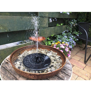 Fontaine <span class=keywords><strong>solaire</strong></span> étanche en plastique pour <span class=keywords><strong>jardin</strong></span> avec pompe à eau, kit panneau <span class=keywords><strong>solaire</strong></span> 1,4W pour bain d'oiseaux extérieur - Product Image 4