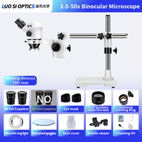 Microscopio Estéreo Industrial 3.5x-50x con Distancia de Trabajo de 530 mm para Ensamblaje y Control de Calidad