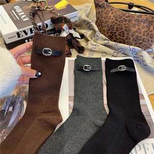 Calzini Casual alla Moda per Donna con Ricamo Pesante, Certificato CE, Clip per Giarrettiera, Stile Vintage Ins, Calzini a Metà Polpaccio - Product Image 4