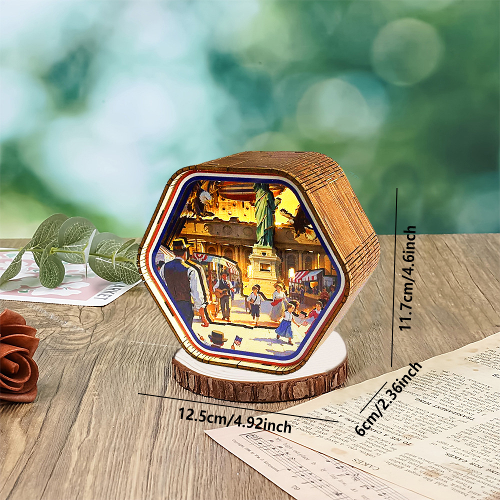 Série de veilleuses festives : Hexagone Lumière Libre