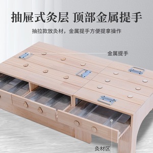 Caja de Moxibustión Long Yipan de Madera de Roble, Dispositivo de Terapia de Calor para Cintura, Hombros, Rodillas y Abdomen - Product Image 3