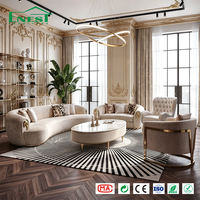Collection de designers haut de gamme, canapé en bouclette courbé de luxe italien, canapé en velours pour projets de design d'intérieur professionnels