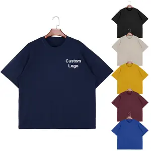 Wholesale Plus Size Men'S T-Shirts Customised Tee Bulk Heat Press Embroidery Logo Brand Oversized Plain 250 Gsm T Shirts For Men