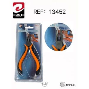 MNJ Pliers 1Pcs For Electrician Use With Orange Handle 12Pcs Box Pack - Product Image 3