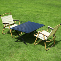 Ensemble table et chaise pliantes d'extérieur portable pour pique-nique à la plage et camping comprenant un tabouret pliant mobilier pratique