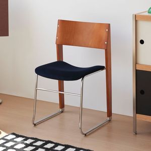 Silla de comedor de madera maciza con asiento tapizado, estilo escandinavo moderno para sala de estar y comedor - Product Image 3