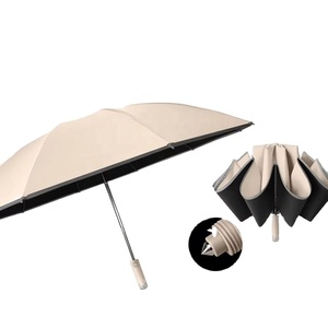 Martillo Rompeventanas Creativo de Tres Pliegues, Herramienta de Escape de Emergencia para Coche, Paraguas Automático con Revestimiento Negro para Sol y Lluvia, Regalos de Negocios - Product Image 1