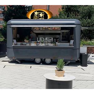 Camion restaurant de rue Kiosque de restauration rapide mobile <span class=keywords><strong>avec</strong></span> four <span class=keywords><strong>Remorque</strong></span> à pizza au <span class=keywords><strong>feu</strong></span> de bois portable - Product Image 4