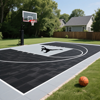 Dalles de sol de garage en plastique emboîtables antidérapantes et imperméables INOLP, nouveau design, pour terrains de basketball et de pickleball