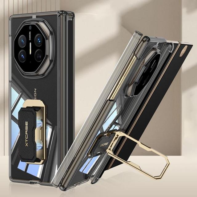 GKK Luxury Phone case for Huawei Mate XT / XTs Ultimate Smartphone Magnetic Clear Full Coverage Phone Case with Rotating Holder