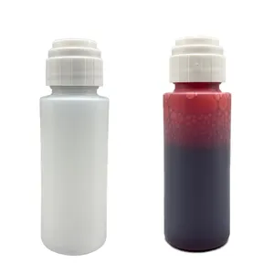 Boş 2oz 60ml plastik LDPE sıkılabilir keçe sünger Dauber bingo üst aplikatör şişe etanol mürekkep çözümü