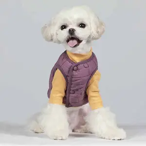 Klasik Retro özel köpek giyim yelek Pet lüks giyim kış