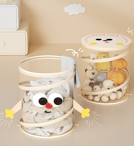<span class=keywords><strong>Cesto</strong></span> in rete per <span class=keywords><strong>biancheria</strong></span> <span class=keywords><strong>sporca</strong></span> pieghevole con coperchio per uso bagno <span class=keywords><strong>Design</strong></span> creativo del fumetto - Product Image 2