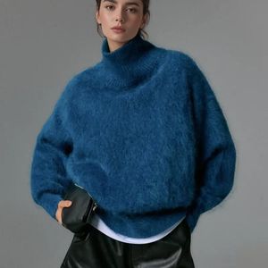 Maglioni da <span class=keywords><strong>Donna</strong></span> Personalizzati 2026, Pullover in <span class=keywords><strong>Lana</strong></span> Mohair con Collo Alto, Maglioni Pelosi in Angora - Product Image 1