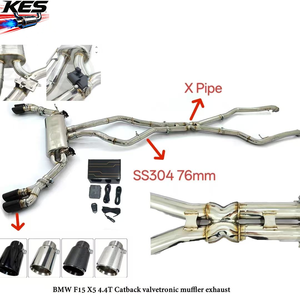Nouveau système d'échappement avec silencieux Valvetronic de type X et télécommande pour <span class=keywords><strong>BMW</strong></span> X5 X6 F15 F16 <span class=keywords><strong>M50i</strong></span> 4.0T OEM et Aftermarket - Product Image 3