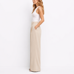Pantaloni a Gamba Larga da <span class=keywords><strong>Donna</strong></span> a Vita Alta, Eleganti Pantaloni da Ufficio su Misura - Product Image 3