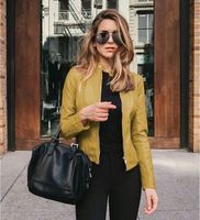 Veste en cuir PU tendance pour femmes, automne et hiver, costume pour femmes, petit manteau, 12 couleurs, J0153