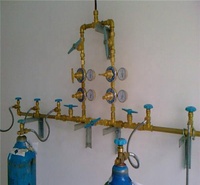 Collecteur de gaz médical en laiton pour CO2, acétylène, propane, oxygène, GPL, système de collecteurs de bouteilles de gaz, collecteur d'alimentation en gaz, pipeline