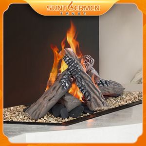 5 piezas usadas <span class=keywords><strong>para</strong></span> <span class=keywords><strong>chimenea</strong></span> de Gas interior Registro de madera Artificial <span class=keywords><strong>para</strong></span> la venta - Product Image 6