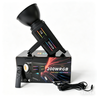 Lumière vidéo LED à panneau LCD blanc RGB 200W 2800-6800K, support Bowens en aluminium, AC110-240V, télécommande de studio, lumière continue