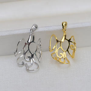 Nouveau pendentif en argent S925 à aiguille ouverte, en forme de perle baroque, plateau vide, composants de bijoux faits à la main, bricolage, 1744 - Product Image 3