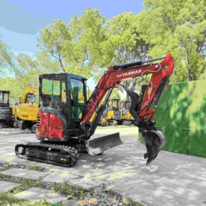 Mini-excavatrice Yanmar ViO35 rouge sur chenilles pour la construction - Product Image 6