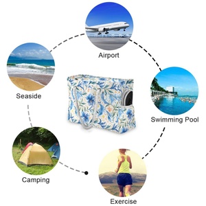 Custom Tropical Flower Print <b>Large</b> Summer Waterproof Gym Overnight Shoulder <b>Beach</b> Tote <b>Bags</b> for Women - Product Image 3