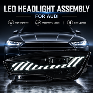ชุดไฟหน้า LED สำหรับ A7 ปี 2011-2018 แบบ RS7 พร้อมเลนส์โปรเจคเตอร์ DRL ไฟเลี้ยวแบบไดนามิก อัพเกรดไฟหน้า ความสว่างสูงพิเศษ - Product Image 1