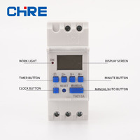 Interruptor de Tiempo CHRE THC15A 30A 220V con Alimentación por Enchufe para Control Automatizado
