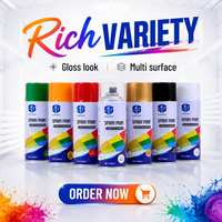 Peinture aérosol acrylique à séchage rapide haute couvrance de la marque SAIGAO pour surfaces métalliques, bois, plastique, meubles et travaux de construction