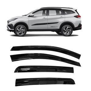 KQD Brand PC Injection 2mm Black Car Door Visors Auto Accessories Weather Shield Window Visor for Rush Aruz Terios 2019 - Product Image 4