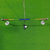 SwingPerfect Golf Entraîneur de rythme et de tempo pour le putting en fibre de carbone avec retour de ressort, échelle 4 couleurs, pour entraînement en intérieur et extérieur, aides à l'entraînement sur support