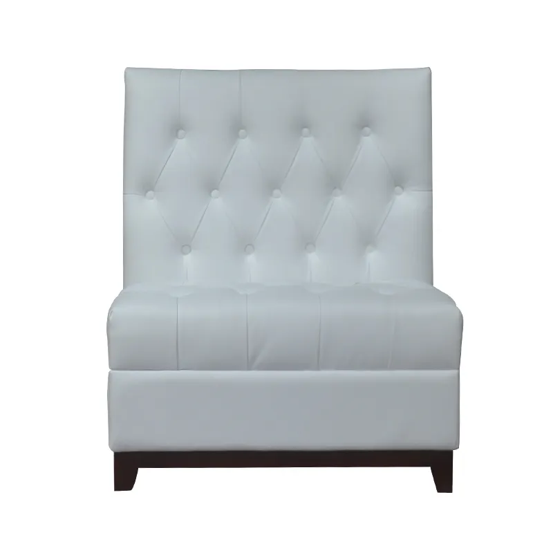 Wedding White Tall Back Two Seater Throne White Wedding Leather Bench for Stage Modern Wedding single white sofa
