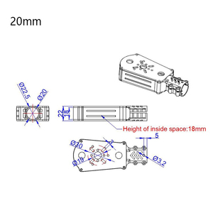 RJXHOBBY RJX 20/25/30mm Motor Mount, Carbon Tube Clamp Base Connector for <b>RC</b> Model & Agricultural Plant Protection <b>Drone</b> Arm - Product Image 3
