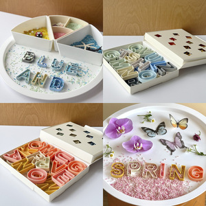 Montessori bé giáo dục đầy màu sắc Silicone mềm bảng chữ cái chữ thiết lập sớm học tập câu đố đồ chơi cho trẻ sơ sinh - Product Image 2