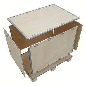 Cassette di Imballaggio Pieghevoli Personalizzate ZE BANG in Compensato/<span class=keywords><strong>Legno</strong></span>/OSB per Logistica, Stoccaggio e Trasporto, Colore <span class=keywords><strong>Legno</strong></span> Naturale - Product Image 6