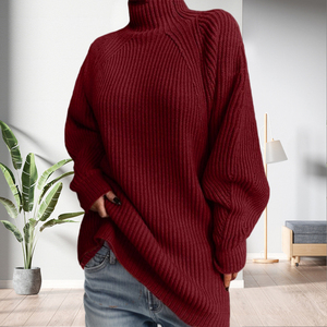 Prix de gros Pull décontracté à col roulé et manches longues de couleur unie pour femme Sehefashion Fashion - Product Image 4