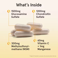 Complément alimentaire pour adultes OEM/ODM, anti-inflammatoire, soulagement de la douleur, amélioration de la densité osseuse, santé des articulations, sans gluten, glucosamine, femmes enceintes