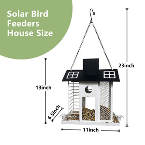 Mangeoire à oiseaux, nichoir, modèle américain, moineau, jardin extérieur, artisanat en fer - Product Image 2