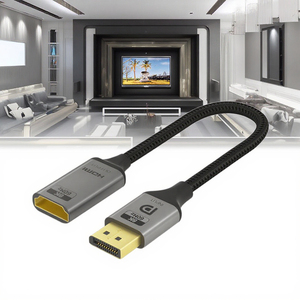 Câble adaptateur Dp vers <span class=keywords><strong>hdmi</strong></span> de <span class=keywords><strong>haute</strong></span> <span class=keywords><strong>qualité</strong></span> 8K60hz Displayport vers câble <span class=keywords><strong>hdmi</strong></span> mâle à femelle cuivre sans oxygène pour ordinateur portable - Product Image 6