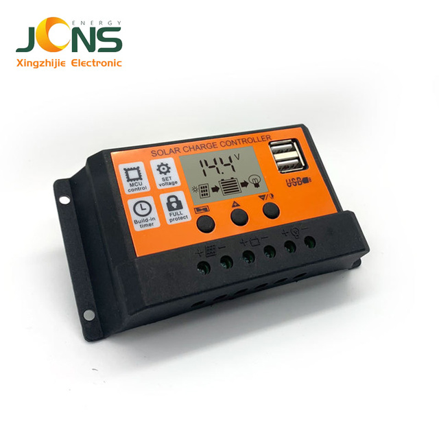 Wholesale 12V24V Solar Charge Controller PWM, 10A/20A/30A/40A/50A/60A Smart Charger, Universal for Lead-Acid & Lithium Batteries