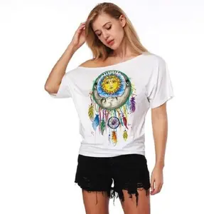 Wholesale Fashion Summer Large Size Dress Short Sleeve Summer Dress Women Cheap EBay Amazon Wish Printing Strapless T-shirt