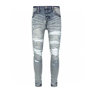 Jeans jeans moda di alta qualità strappati piedi piccoli slim plus size uomo denim pantaloni flare jeans uomo hombre
