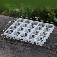 Plateau de germination pour plantes de jardinage à 20 cellules, supports de rangement carrés en plastique pour pots de 5 cm avec couvercle transparent