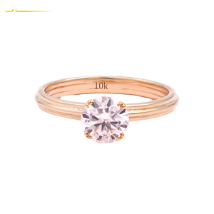 Anillo de Compromiso de Moissanita de 1/2ct para Mujer, Elegante y Sencillo, en Plata de Ley S925 con Baño de Rodio - Product Image 1