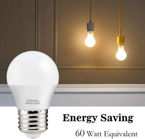 Ampoule LED G45 E26 AC110V Contrôlable et Dimmable, Blanc, Plastique, Ra80, Économe en Énergie, Utilisation en Entrepôt, Certifiée ETL CE, 20000 Heures - Product Image 4