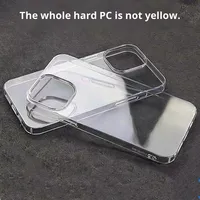 Coque de Téléphone Rigide Transparente Haute Clarté en PC Anti-Choc pour iPhone 13 14 15 16 17 Pro Max
