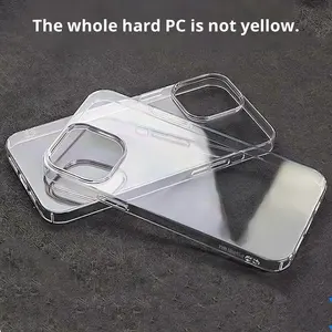 Venta al por mayor de alta claridad transparente duro PC cubierta del teléfono celular Anti teléfono caso para Iphone <span class=keywords><strong>13</strong></span> 14 15 16 17 <span class=keywords><strong>Pro</strong></span> Max - Product Image 3
